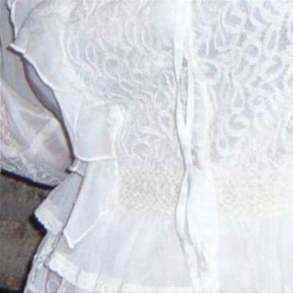 French Connection Loviest Light White Top Small - Picture 7 of 16